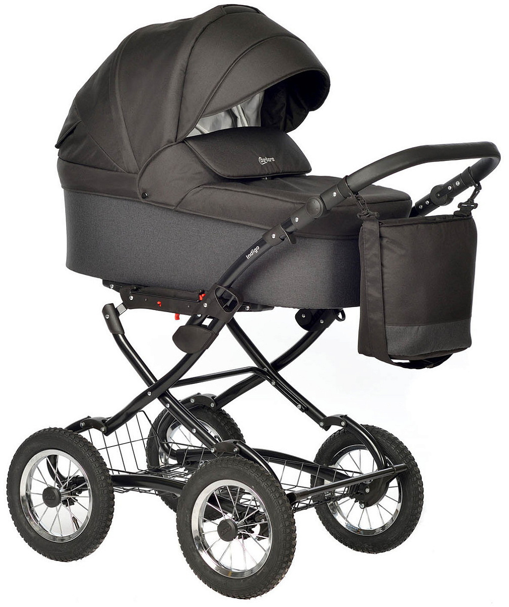 Детская коляска Indigo Barbara 21 Classic 3 в 1 с автокреслом Avionaut Cosmo Ba06 черный