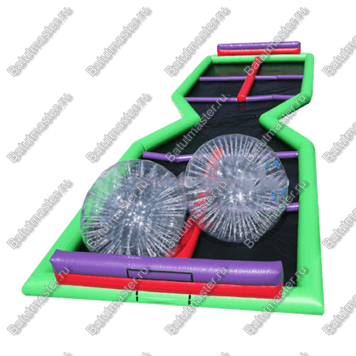 Надувная трасса для зорба одинарная, 9*4*0,6 м