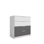 Комод 800 Лавис КМД 800.1 (Белый/Графит софт)