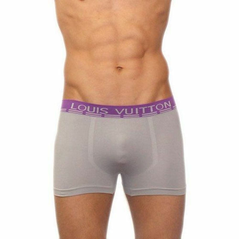 Мужские трусы боксеры серые бесшовные Louis Vuitton