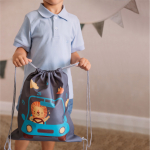 Мешок для сменки. Львенок в машинке