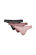 Трусики 3 пары Calvin Klein Underwear - черный(000QD5203E)