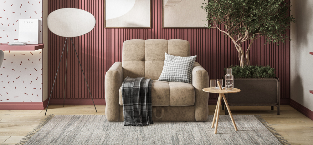 Босс Слип кресло-кровать Велюр Роял тауп