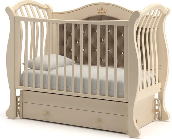 Детская кроватка с универсальным маятником Гандылян Габриэлла Люкс Плюс Слоновая кость