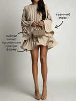 Платье летнее короткое с поясом