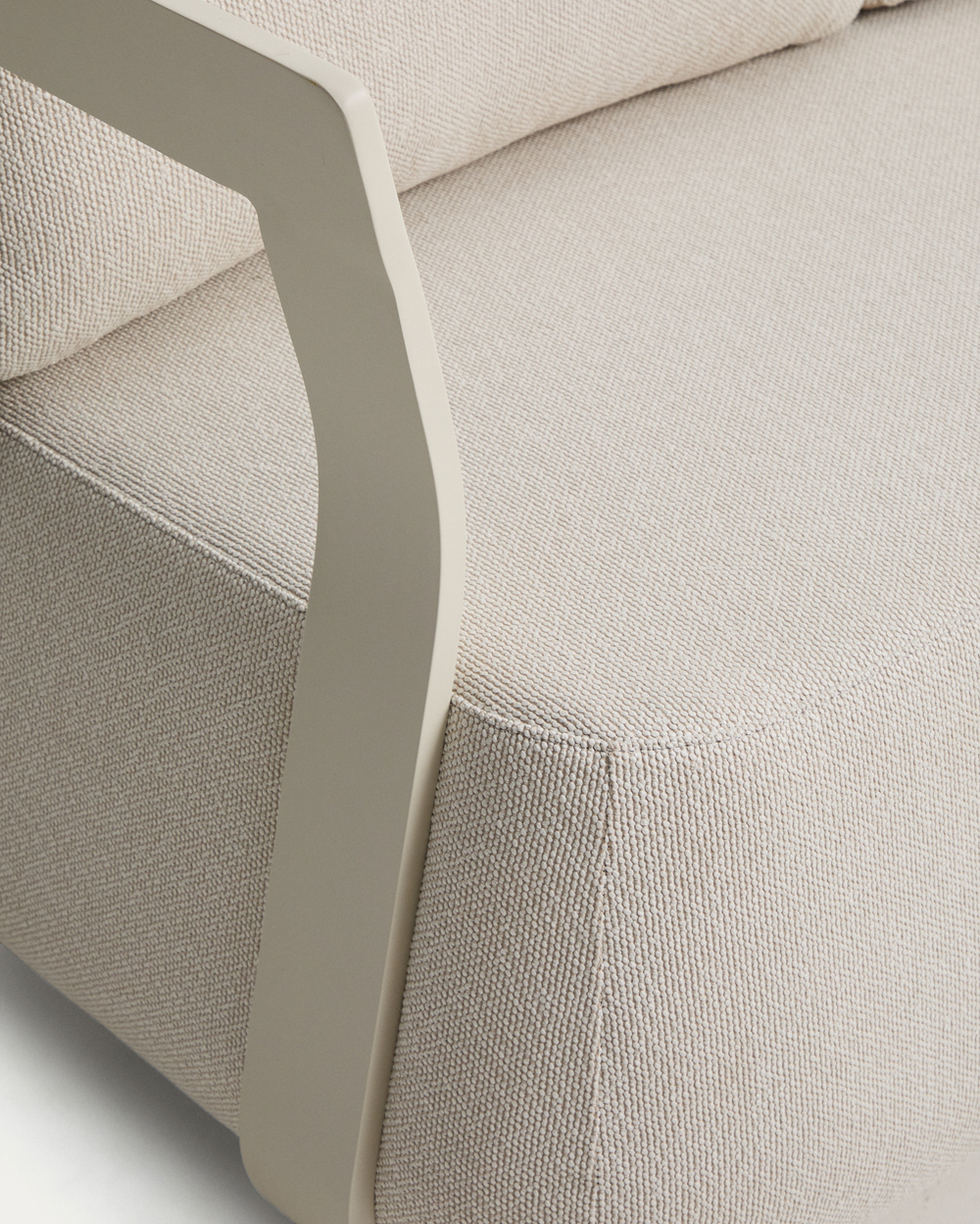 Уличный 3-х местный диван Tamaris из алюминия цвета экрю, 217 см