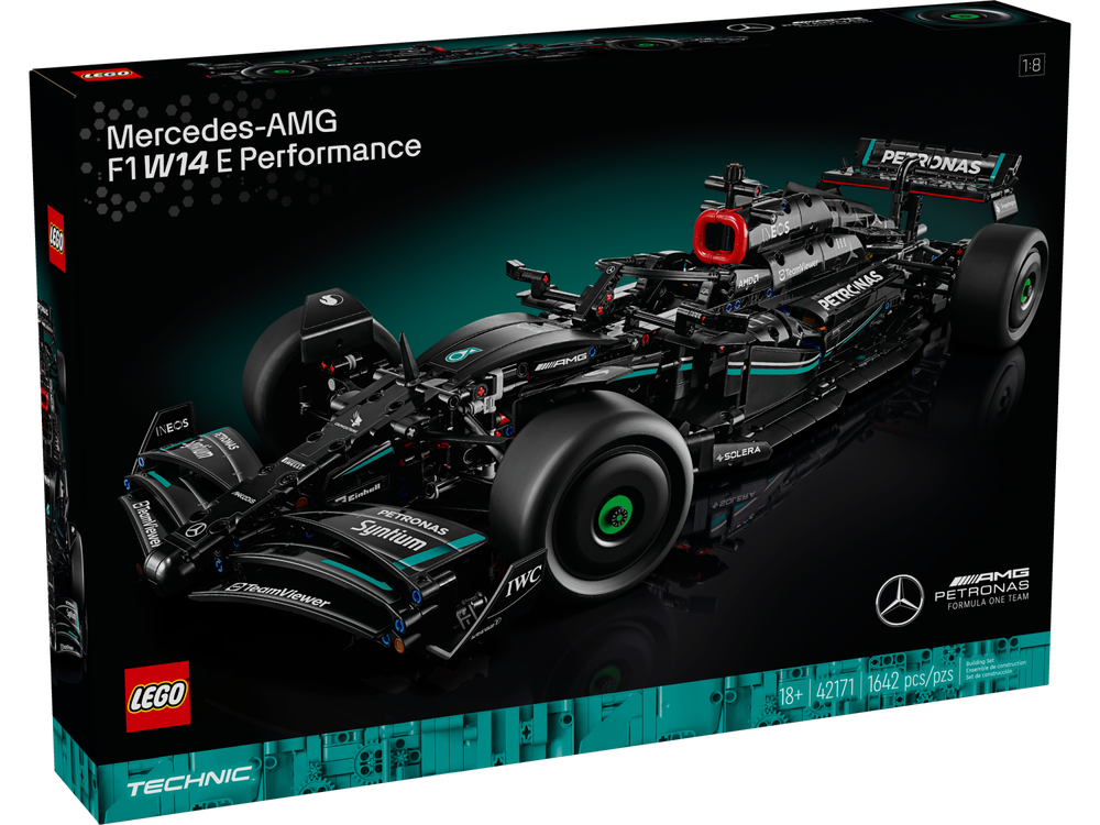 Конструктор лего техник Гоночная машина мерседес-AMG F1 W14 Performance 42171 | LEGO Technic Mercedes 1642 детали | 18+