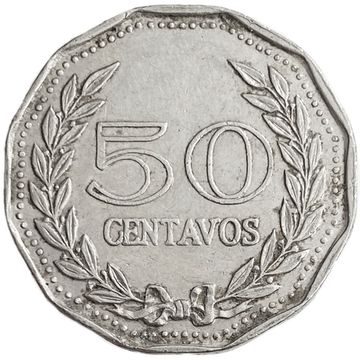 50 сентаво 1970-1980 Колумбия