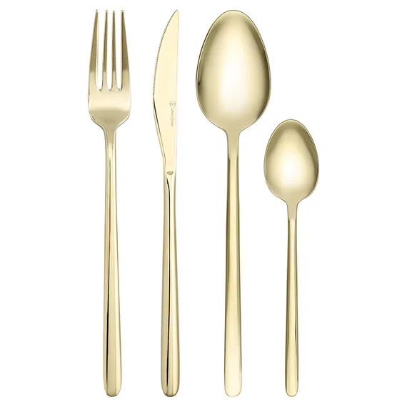Набор столовых приборов pure, золотистые глянцевые, 24 пред.