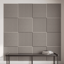 Панель Стеновая Акустическая Comfort (Комфорт), Делюкс, Sandgrau (Сандграу), 600х600х9 мм