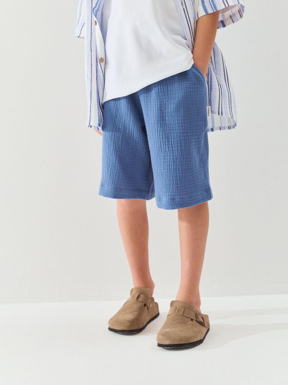 Шорты муслиновые "Синие" 7+