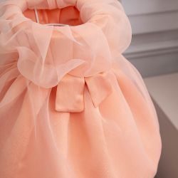 Настольная лампа Орхидея Лира Белый с абажуром Мадлен Пудровый