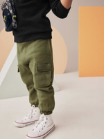 Лонгслив и джоггеры в комплекте для мальчика Next N96-355, Хаки, Черный