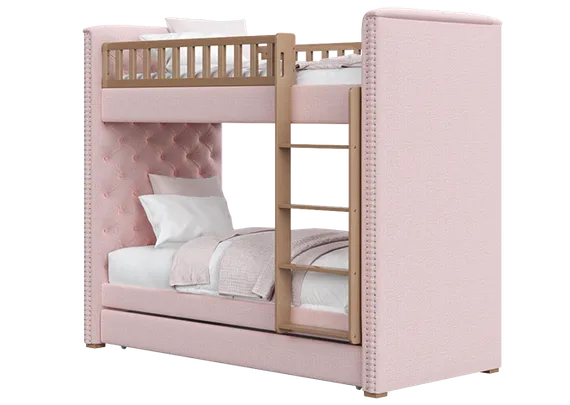 Кровать двухъярусная Elit soft (розовый)