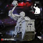 Astra Militarum Vostroyan Firstborn Ogryn Огрин №7 с щитом и молотом миниатюра для dnd, днд, pathfinder, фентези, Настольная игра, НРИ, Варгейм, РПГ