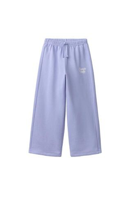 ZARA БРЮКИ WIDE LEG С НАДПИСЬЮ, СИНИЙ