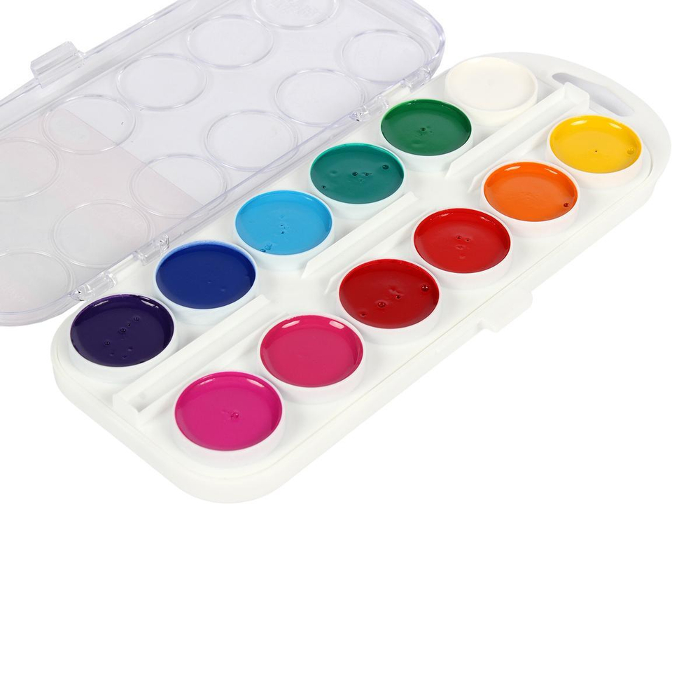 Акварель медовая "Мультики" 24 цвета, без кисти, пластик (Гамма)