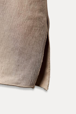 ZARA СТРУЯЩИЙСЯ ТОП — ZW COLLECTION, ОХРА