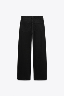 ZARA ДЖИНСЫ TRF SLOUCHY СО СРЕДНЕЙ ПОСАДКОЙ, ЧЕРНЫЙ