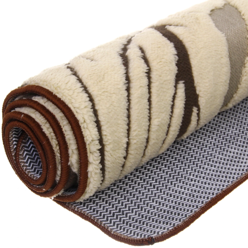 Коврик для ванной 80*120"Флора» бежевый