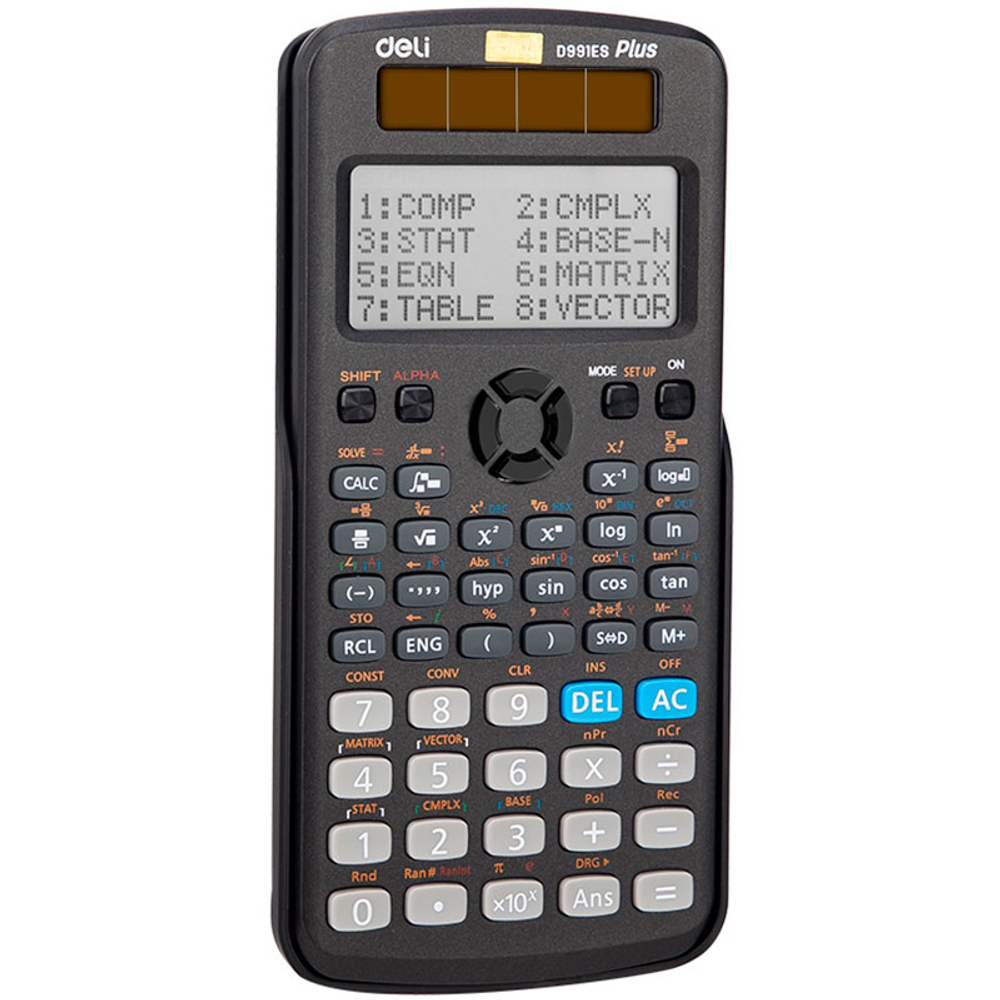 Калькулятор научный DELI "ED-991ES", 10+2 разряда, 417 функций, 171,7x82,6x17,6 мм, черный