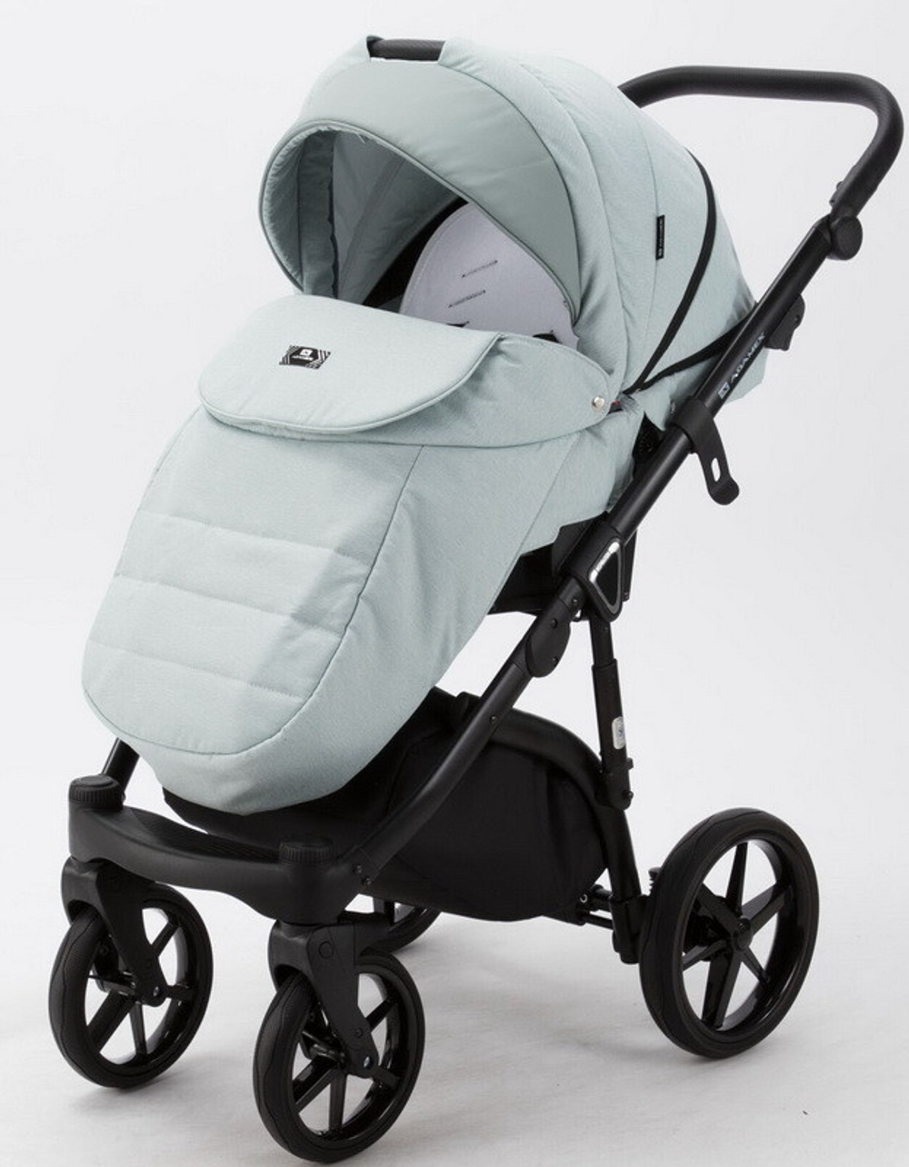 Детская коляска Adamex Bibione 3 в 1 BI-PS25 (СЕРО-ЗЕЛЕН+СЕРО-ЗЕЛЕН.КОЖА)
