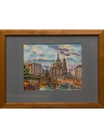 Картина акварель Мойка. Спас Климова