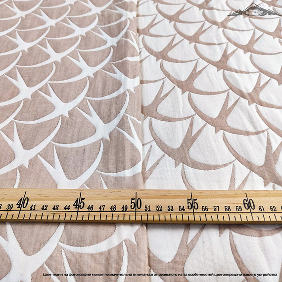 Хлопковый жаккард двусторонний рисунок №1 | ш.245 см | 350 г/м² | хлопок-100%