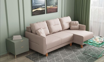 Фолдэ Диван Флип-аут с оттоманкой 3БК с подушками