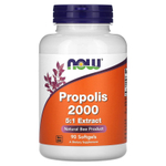 NOW Foods, Прополис 2000, экстракт 5: 1, 400 мг, 90 мягких таблеток