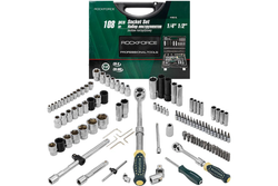 Набор торцевых головок и вставок RF-41082-5L 1/2" & 1/4"DR 6-гранных с телескопическими трещотками 108пр. ROCKFORCE