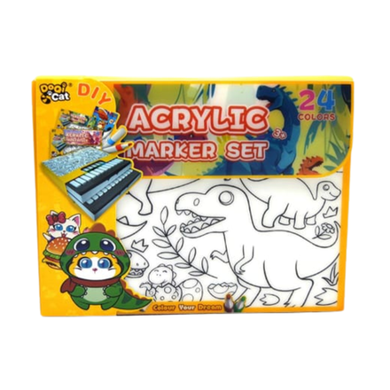 Набор акриловых маркеров Doqi Cat 24 шт