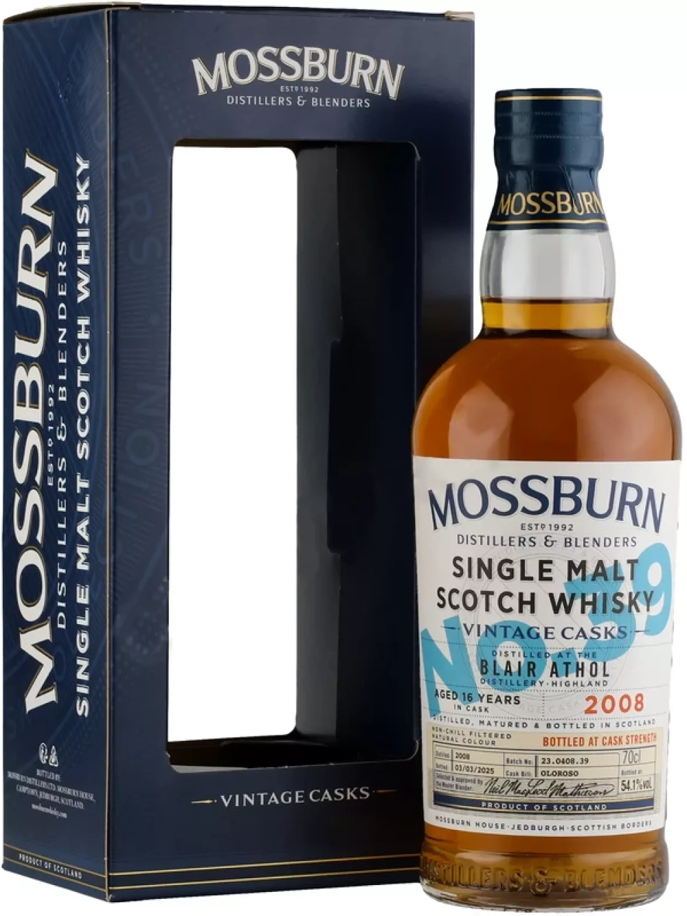 Виски Mossburn Vintage Casks No.39 Blair Athol, 2008, 0.7 л.