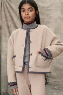 ZARA ШЕРСТЯНАЯ КОРОТКАЯ КУРТКА - LIMITED EDITION, БЕЖЕВЫЙ