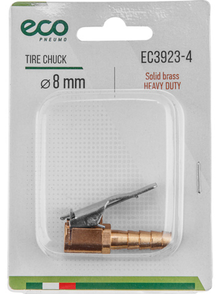Наконечник для подкачки шин (елочка 8 мм, латунь) ECO