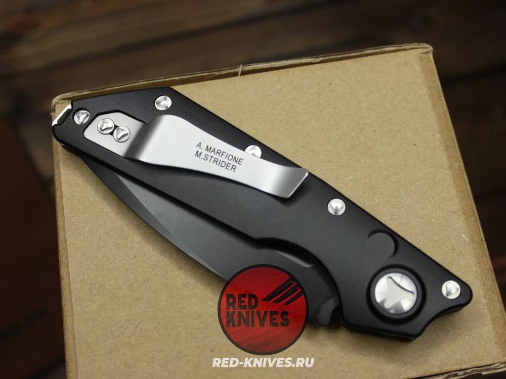 Нож Microtech DOC - черная рукоять, черный клинок RK-455
