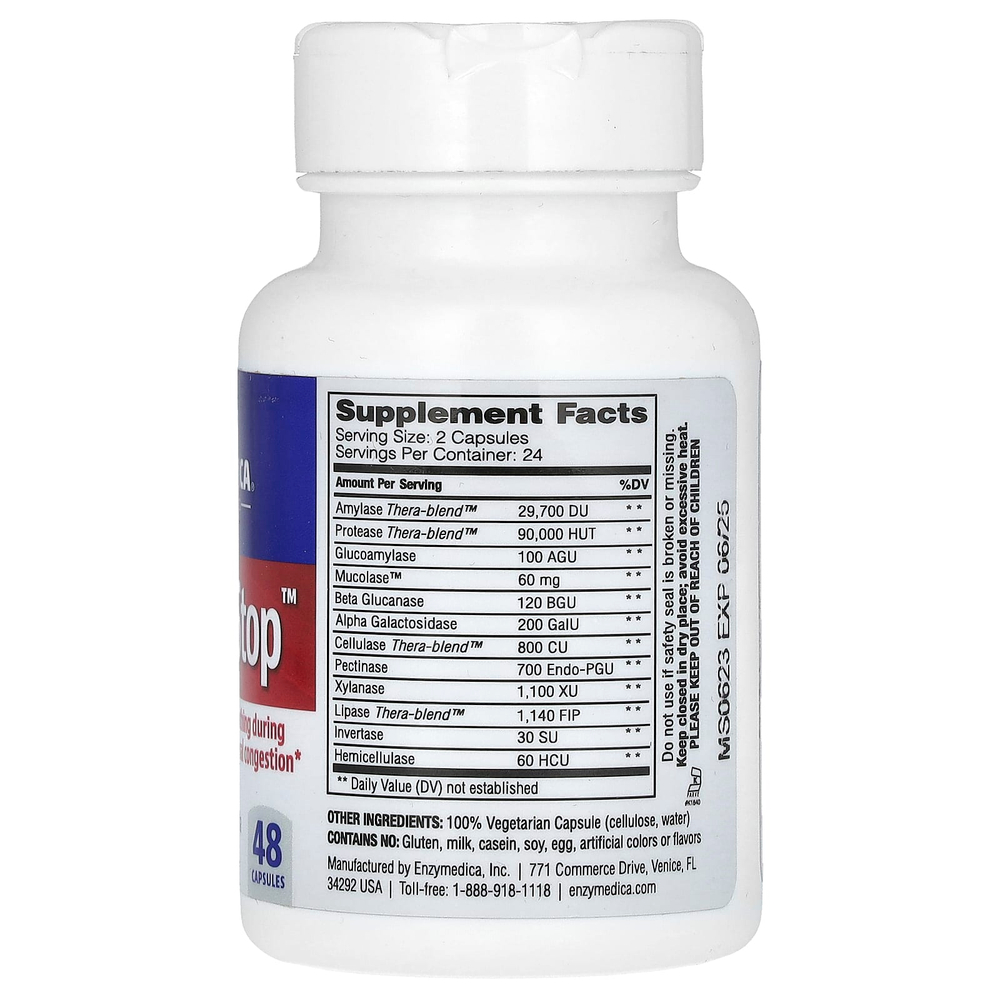 Enzymedica, MucoStop, 48 капсул