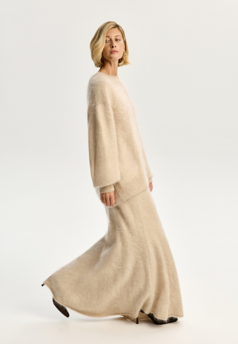 Юбка из пушистого кашемира