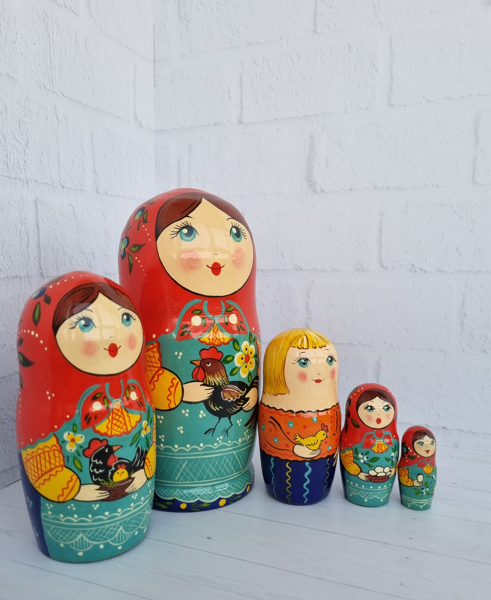 Матрешка "с курочкой" традиция 5мест