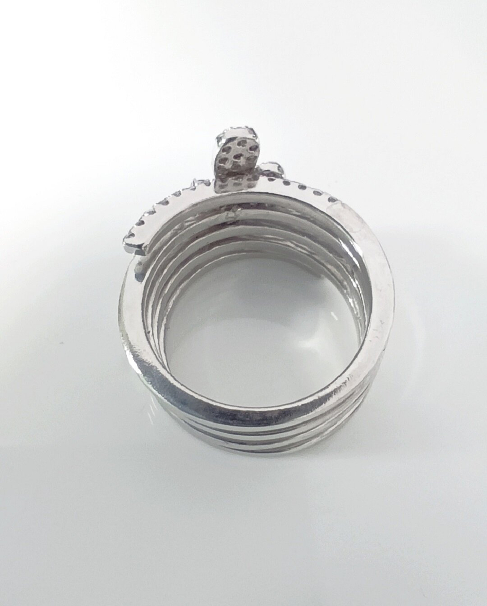 Кольцо ювелирное Эстерелла, родированное, с фианитом, серебро 925 пробы/Ф