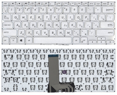 Клавиатура для ноутбука Asus X412DA  серебристая