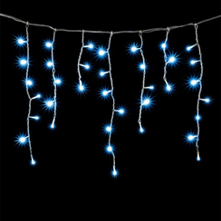 Светодиодная бахрома 3*0,5 м., 150 небесно-голубых LED ламп, силиконовый прозрачный провод, Beauty Led (ECC150-10-2SB)