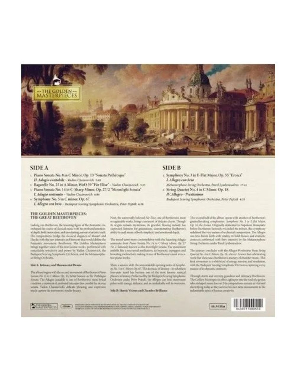 Ludwig Van Beethoven. The Golden Masterpieces (LP) Людвиг Ван Бетховен. Золотые шедевры. Новая запечатанная виниловая пластинка