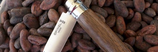 Складной нож Opinel №8, нержавеющая сталь, ореховая рукоять в картонной коробке, 002022 c клинком из стали Sandvik™ 12С27