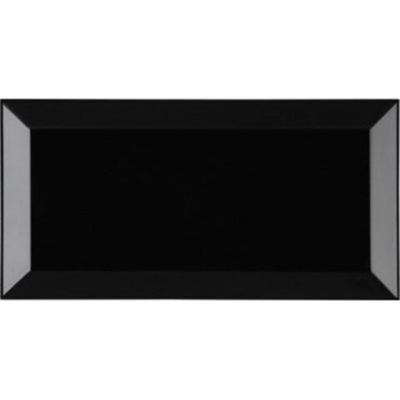Настенная плитка (кабанчик) Biselado Negro Brillo 10x20 - Dar Ceramics