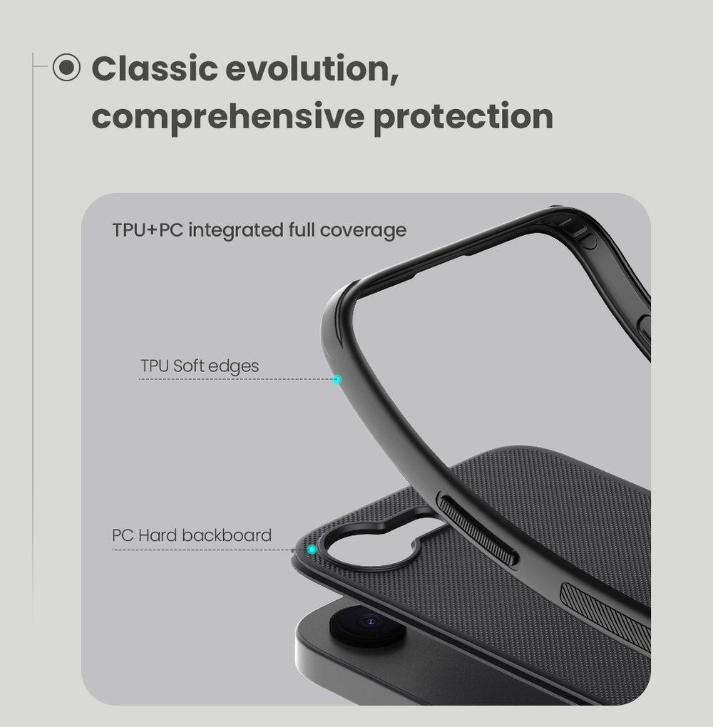 Чехол от Nillkin c поддержкой MagSafe для iPhone 16e, серия Super Frosted Shield Pro Magnetic Case