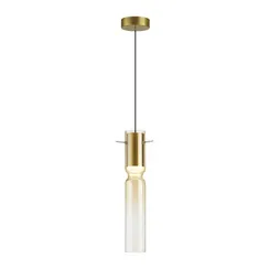 5058/5LA PENDANT ODL24 385 золотой/янтарный/металл/стекло Подвес LED 5W 3000K SCROW