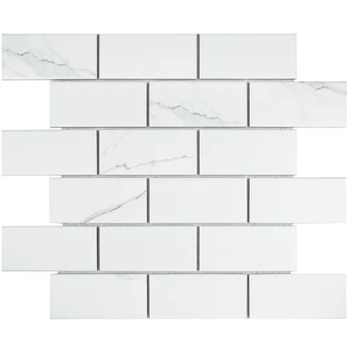 Керамическая мозаика Brick Carrara матовая