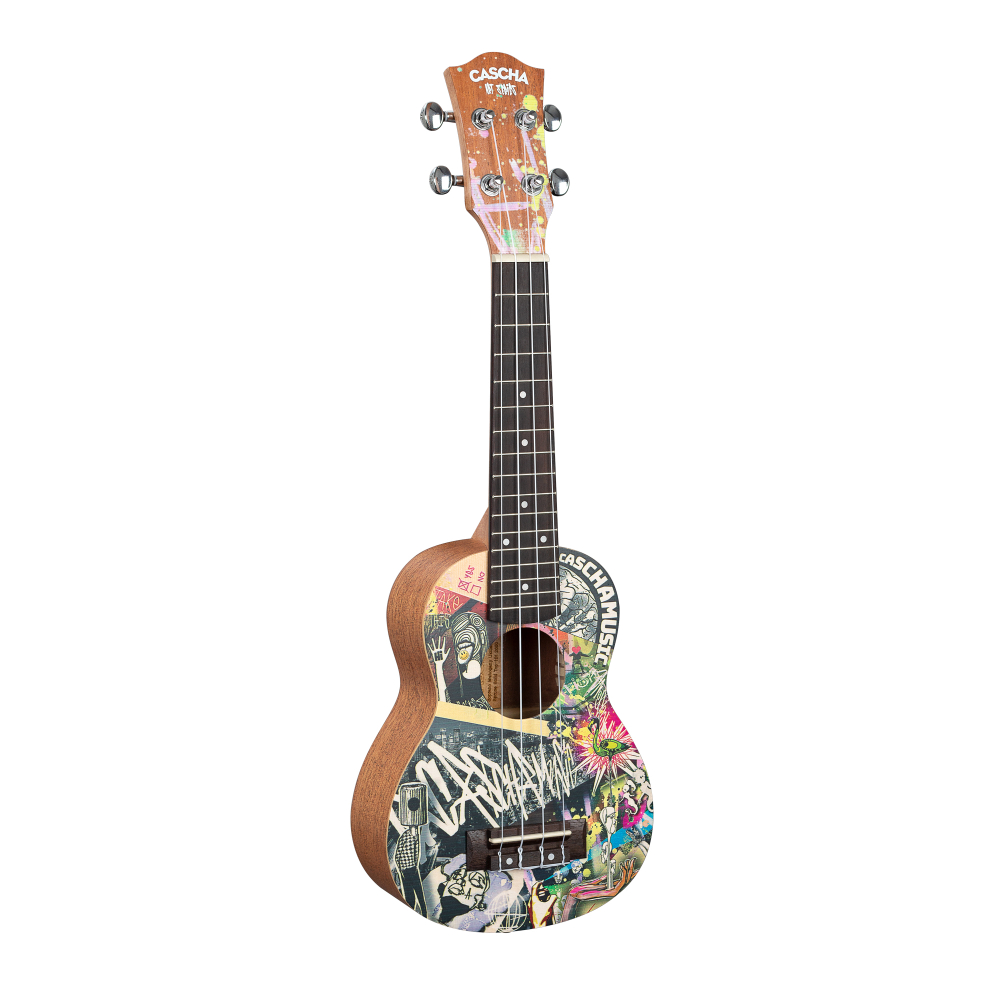 CASCHA HH 2600 Soprano Ukulele Urban (чехол и 3 медиатора в комплекте)