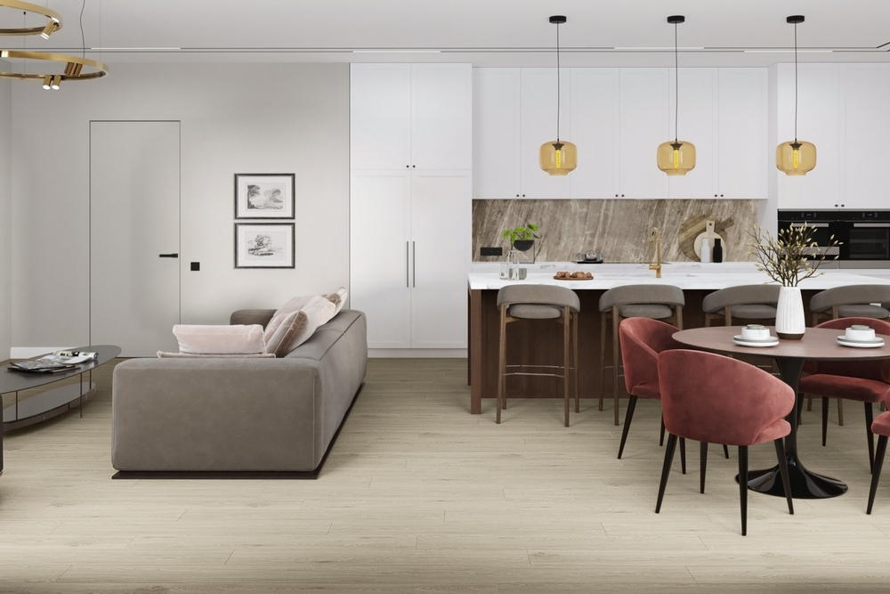 Кварц-винил SPC Damy Floor Family SPC 4 мм ДУБ СВЕТЛЫЙ 2.635 м2